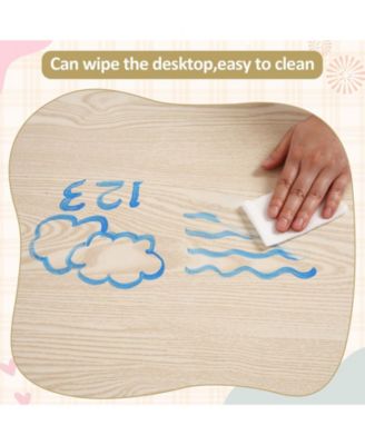 Kids Table and 4 Chairs Set for Toddlers 5-Piece Childrens Table and Chair Set Boy & Girl Gift for Classrooms/Daycares/Home