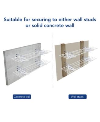 WR14-E WR White Series 12″ D × 48″ W White Steel Wall Shelves (2-Pack)