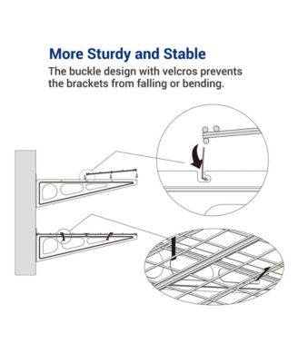 WR Series WR24B-E – 24″ D × 48″ W Black Steel Wall Shelves (2-Pack)