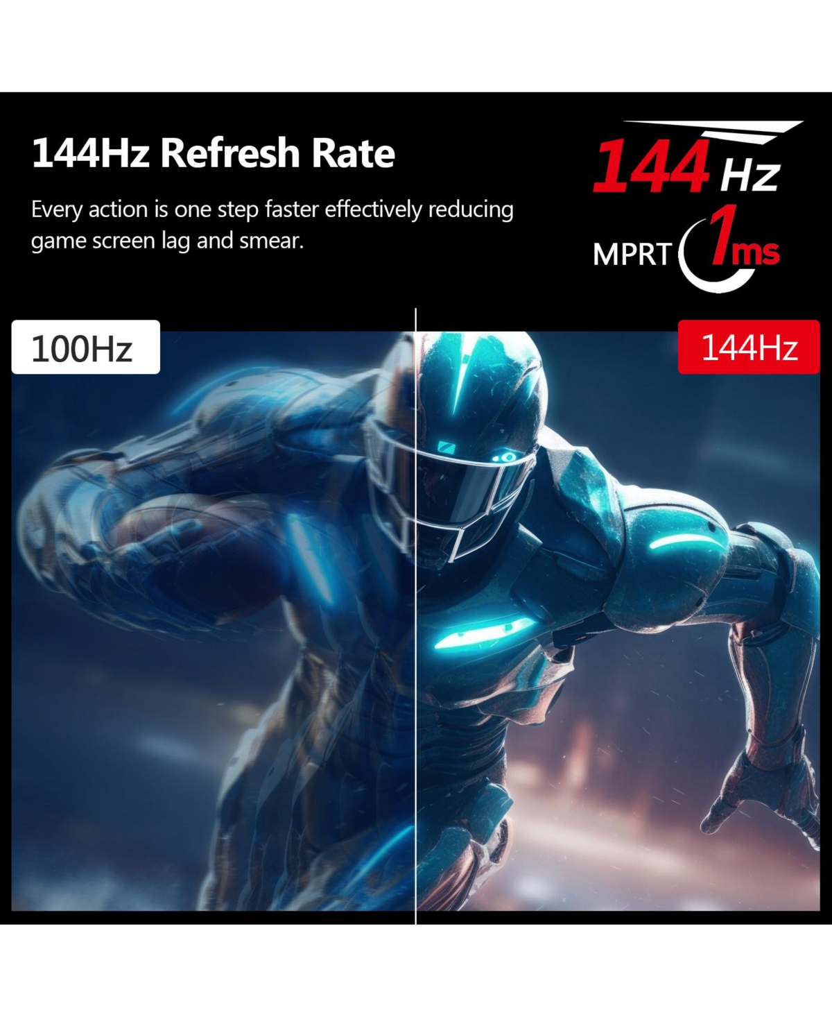 Z-edge 27" 2K Qhd 2560×1440 Ips Gaming Monitor – 144Hz, 1ms, FreeSync, 2×Hdmi 2.0, 2×Dp 1.4