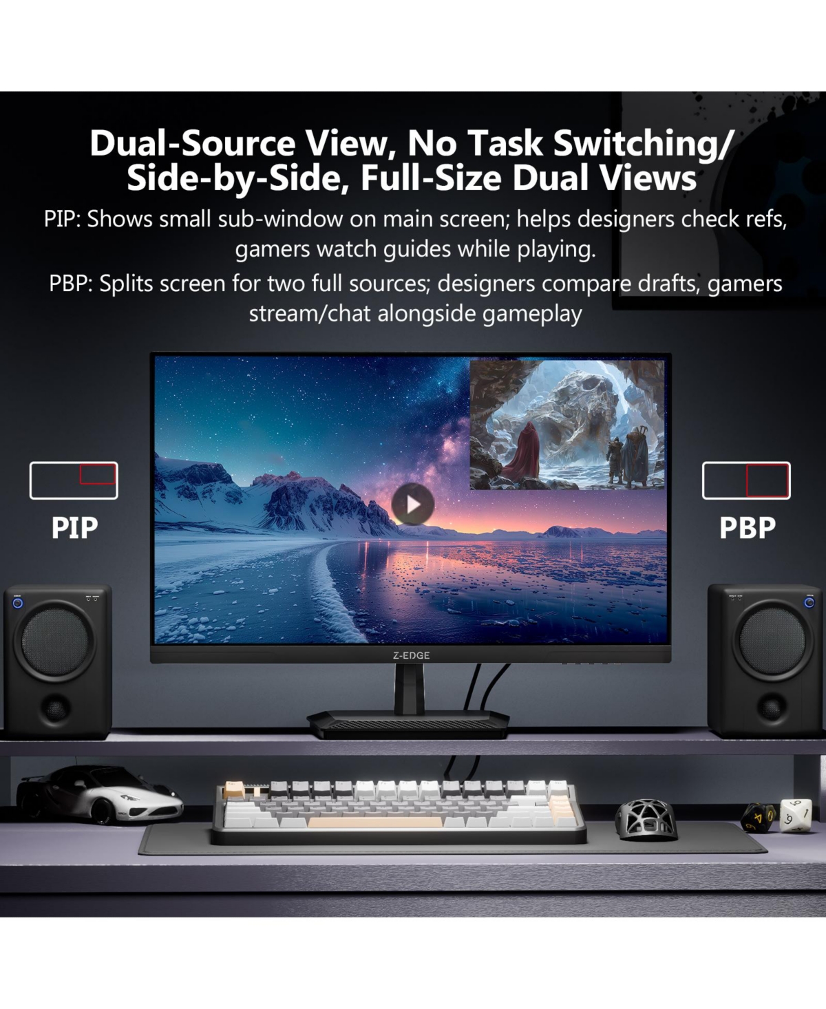 Z-edge G27IS 27 inch 2K Qhd 2560 x 1440 320Hz 1ms Fast Ips Gaming Monitor