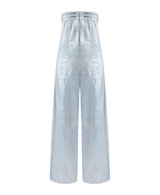 Women's Metallic Strapless Jumpsuit