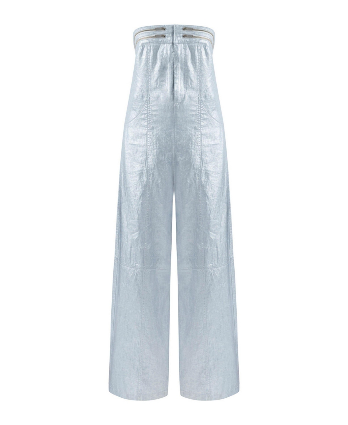 Women's Metallic Strapless Jumpsuit