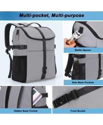 100% Leakproof Cooler Backpack 12 Hours Ice Retention, Multi-Compartment for 24 or 36 Cans, Outdoor & Travel