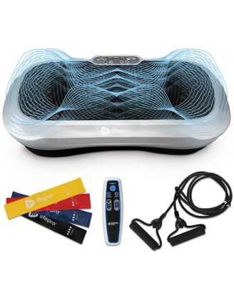 Waver Vibration Plate - Whole Body Workout Machine with Loop Bands for Toning & Weight Loss