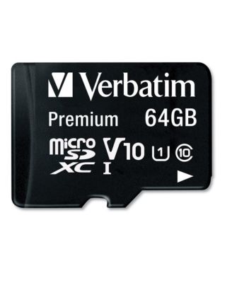 44084 64GB UHS-I V10 U1 Class 10 Premium microSDXC Memory Card with Adapter Up to 90MB/s Read Speed