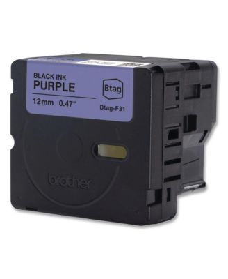 BTAGF31 0.47 in. x 13.1 ft. Genuine P-Touch BTAG Label Tapes - Black on Purple