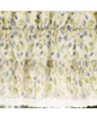 Clarice 52 x12" High Quality Room Darkening  Classic Print Ruffled Window Valance