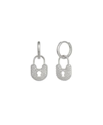 Lock Silver Hoop Sterling Silver Earring