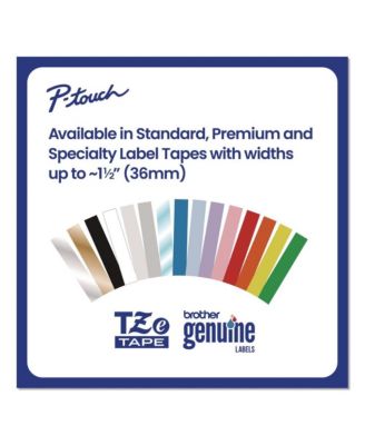 TZE2312PKG Tze Standard Adhesive 0.47 in. x 26.2 ft. Laminated Labeling Tapes - Black On White (2/Pack