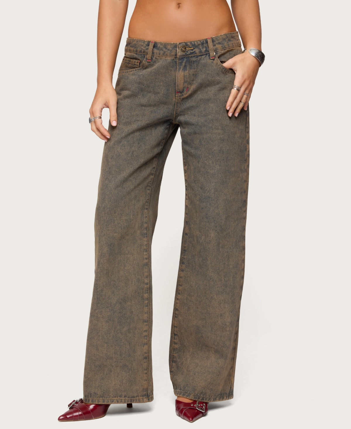 Edikted Womens Ace Relaxed Jeans