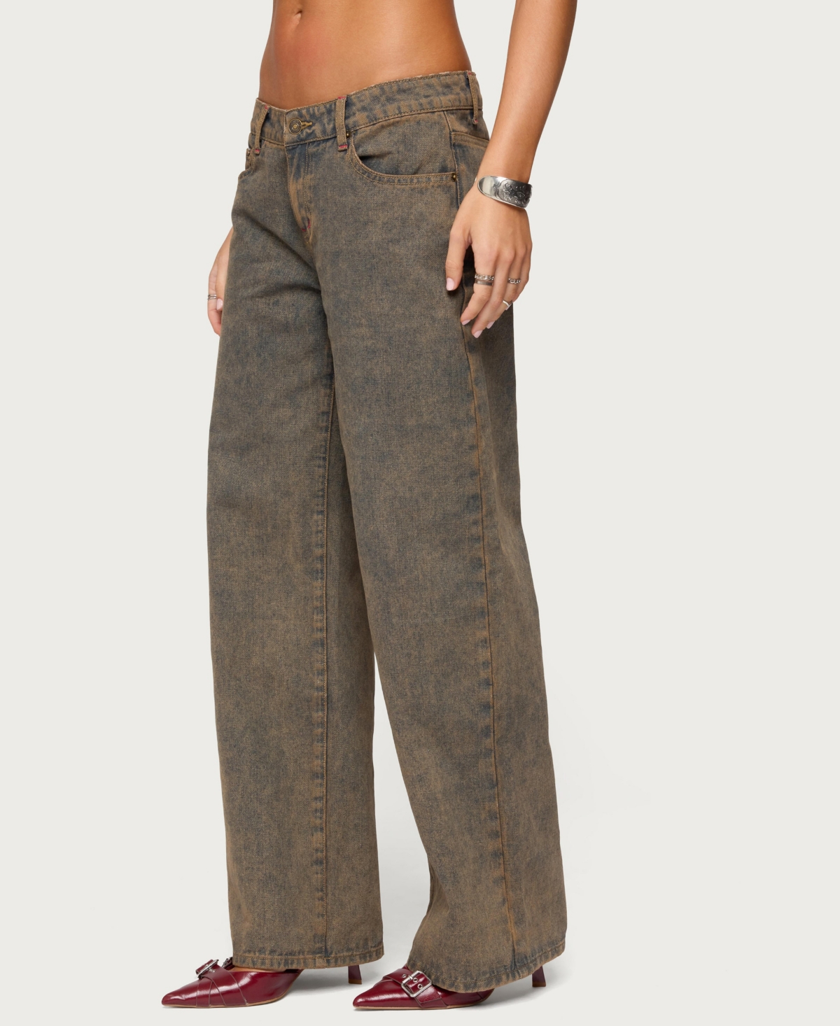 Edikted Womens Ace Relaxed Jeans