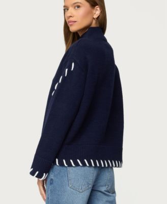Women's Indah Contrast Stitch Oversized Sweater
