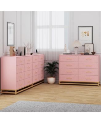 8-Drawer Dresser for Bedroom, Tall Chest with Soft-Close Glides, Metal Hardware, Anti-Tip Kit, Space-Saving Storage Organizer, 36.2" H