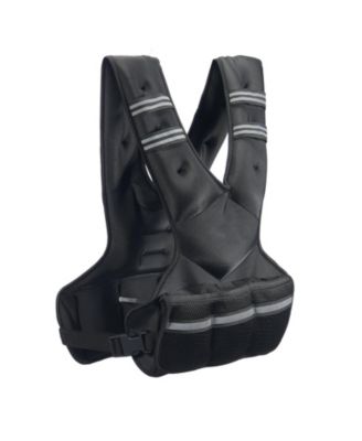 Adjustable Weighted Vest, 20–32 lb Vest with Ironsand Weights and Reflective Stripe for Strength Training