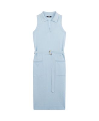 Women's Sleeveless Silk Cashmere Polo Dress