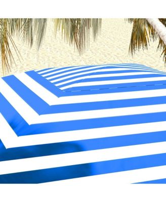 Beach Cabana Umbrella with Bag, Windows, Stripe