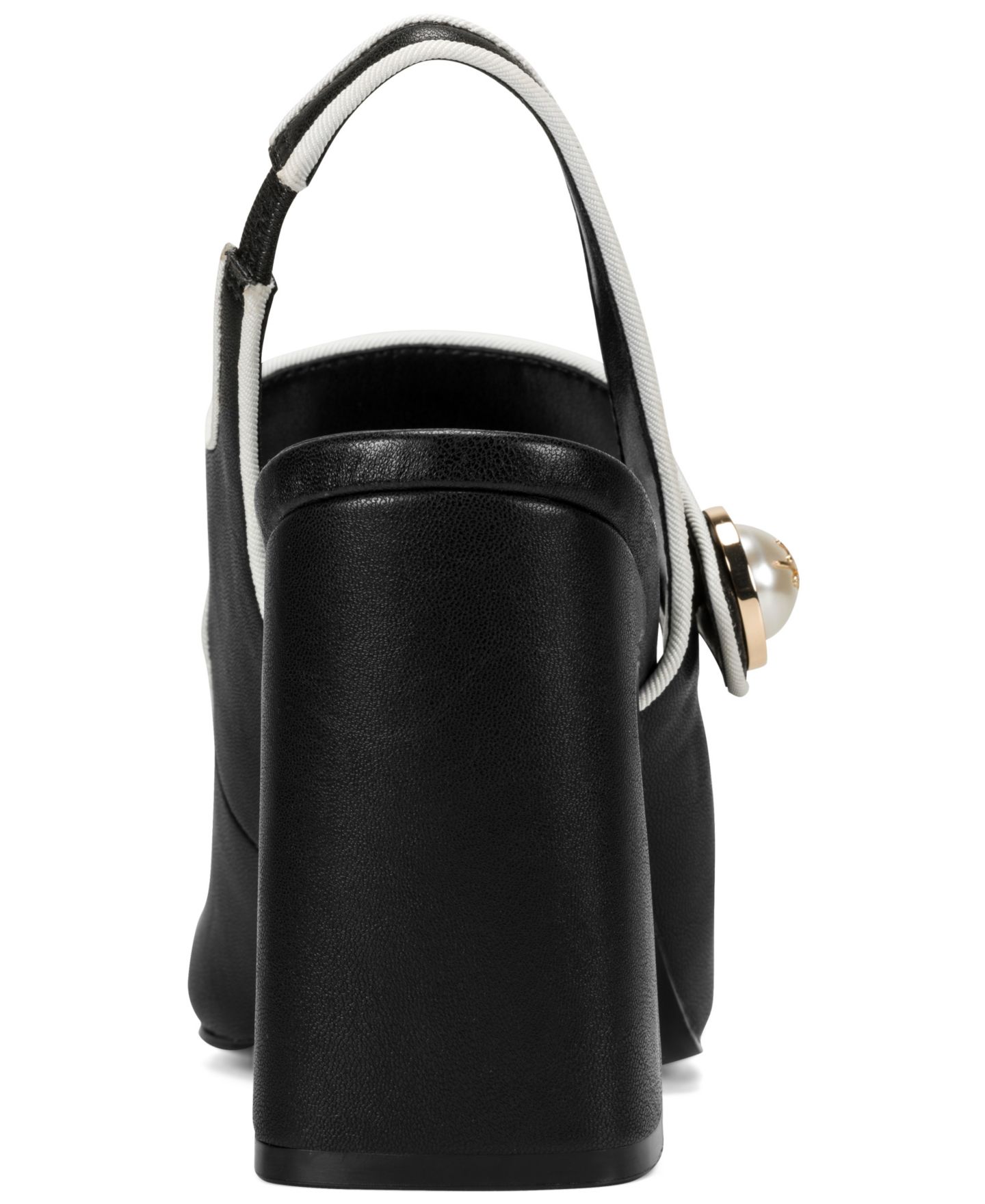 Женские туфли KARL LAGERFELD PARIS Piermont Slip-On Pumps, цвет: Чёрный / Яркий белый — фото 3