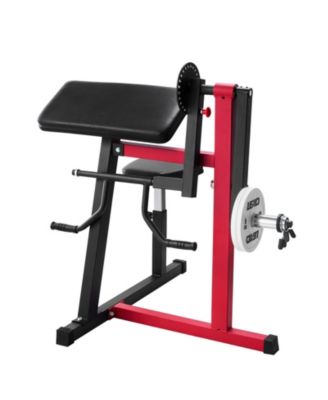 Preacher Curl Machine, 2-in-1 Bicep Curl and Triceps Extension Station for Home Gym Strength Training