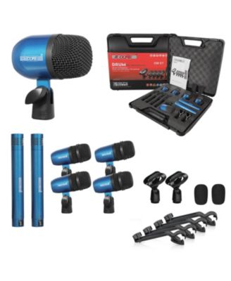 Drum Microphone Kit 7 Piece All Metal Drummer Mics Tom Snare Cymbals Wired Instrument Drums Set