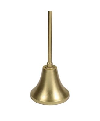 Irida 24" Art Deco Designer Pedestal Drink Table and Decorative End Table with Hammered Round Top and Bell Base