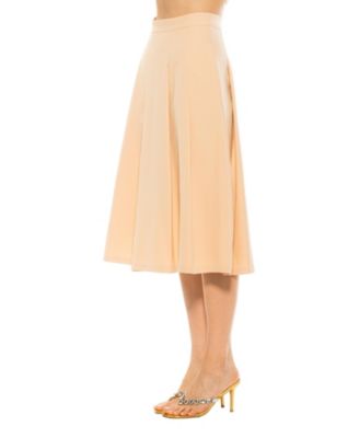 Women's Illia Pleated Midi Skirt With Waistband