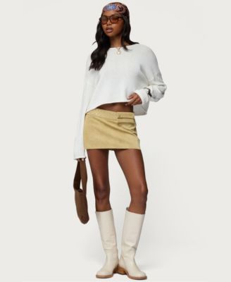 Women's Roney Stud Faux Suede Mini Skort