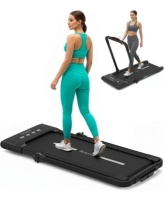 Folding Motorized Treadmill Machine with Smart Display, Space-Saving Design, BT Music, and App Support for Fit Home, Kinomap & Zwift