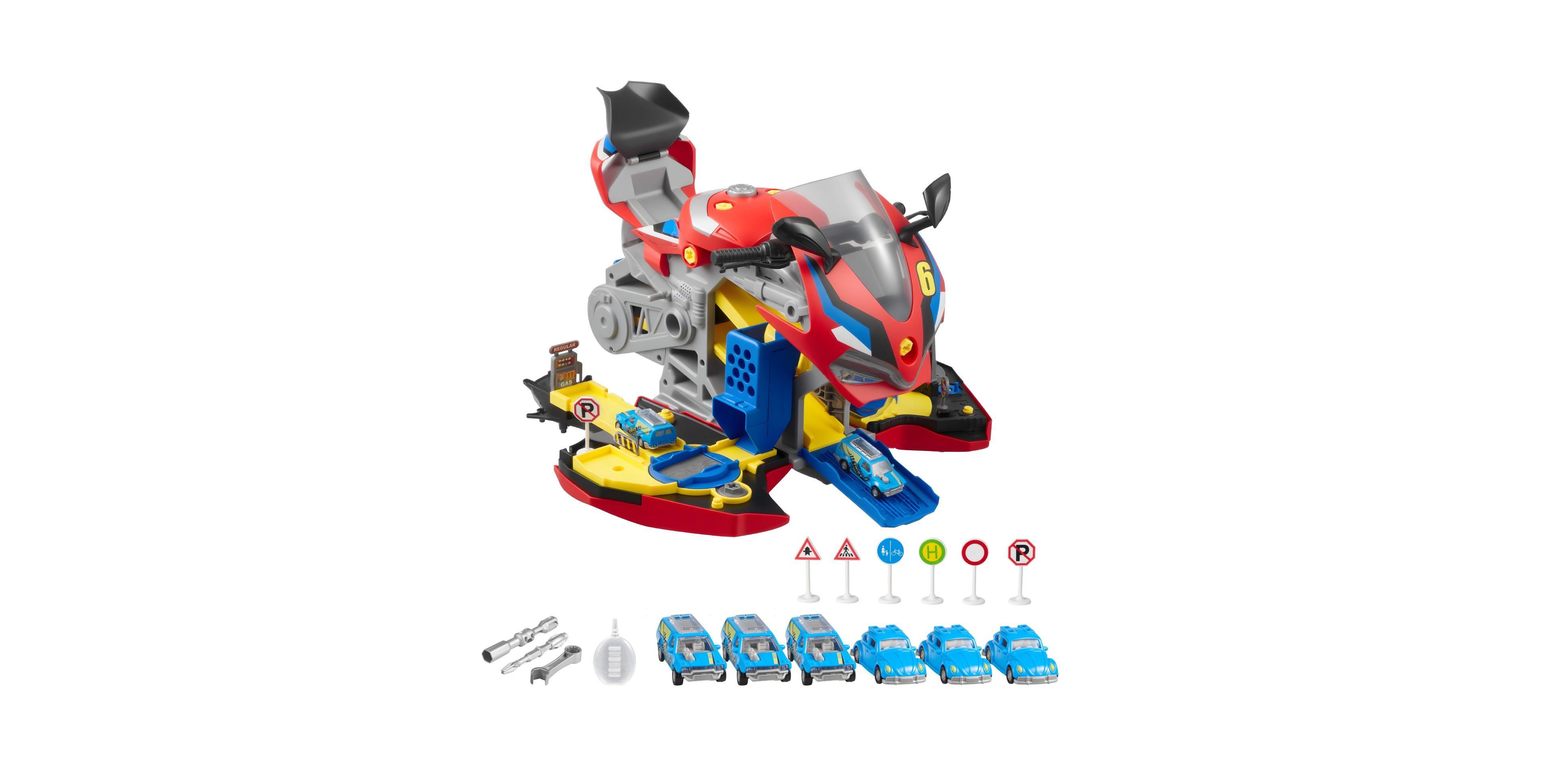 Hongge Kids Motorcycle Engine Toy with Lights Sounds and Removable Parts