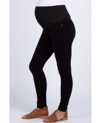 Maternity Black Solid Basic Jeggings