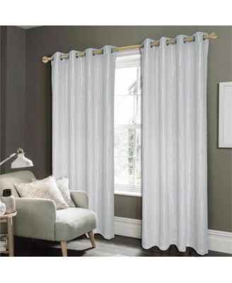 Modern Iceland Metallic All Season Blackout Drapery Elegant Grommet Curtain Panel 54" X 84" Silver