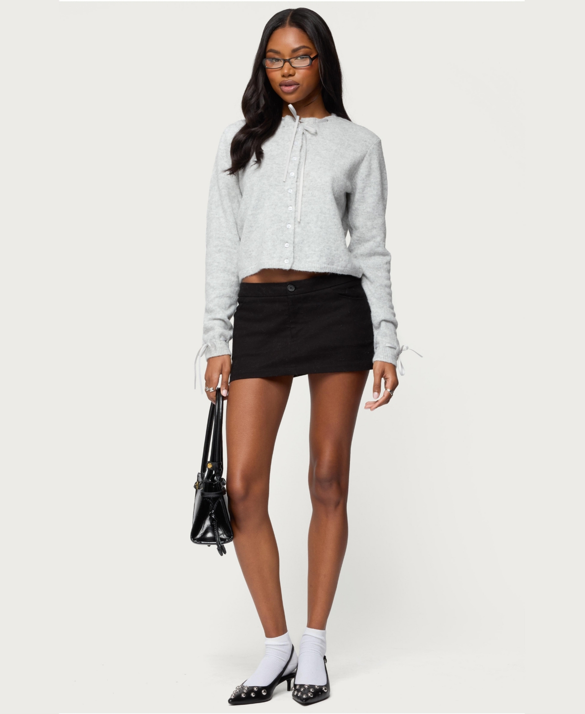 Edikted Women's Vickie Ribbon Knit Cardigan