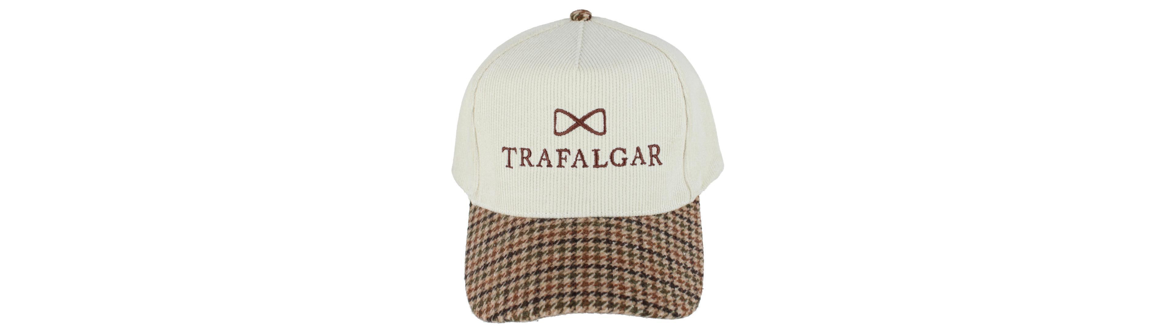 Trafalgar Men's 's 5 Panel Corduroy Baseball Hat with Plaid Brim