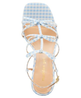 Lovely Bow Strappy Block-Heel Dress Sandals