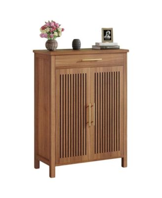 Hallway Shoe Cabinet with Top Drawer and Hidden Storage