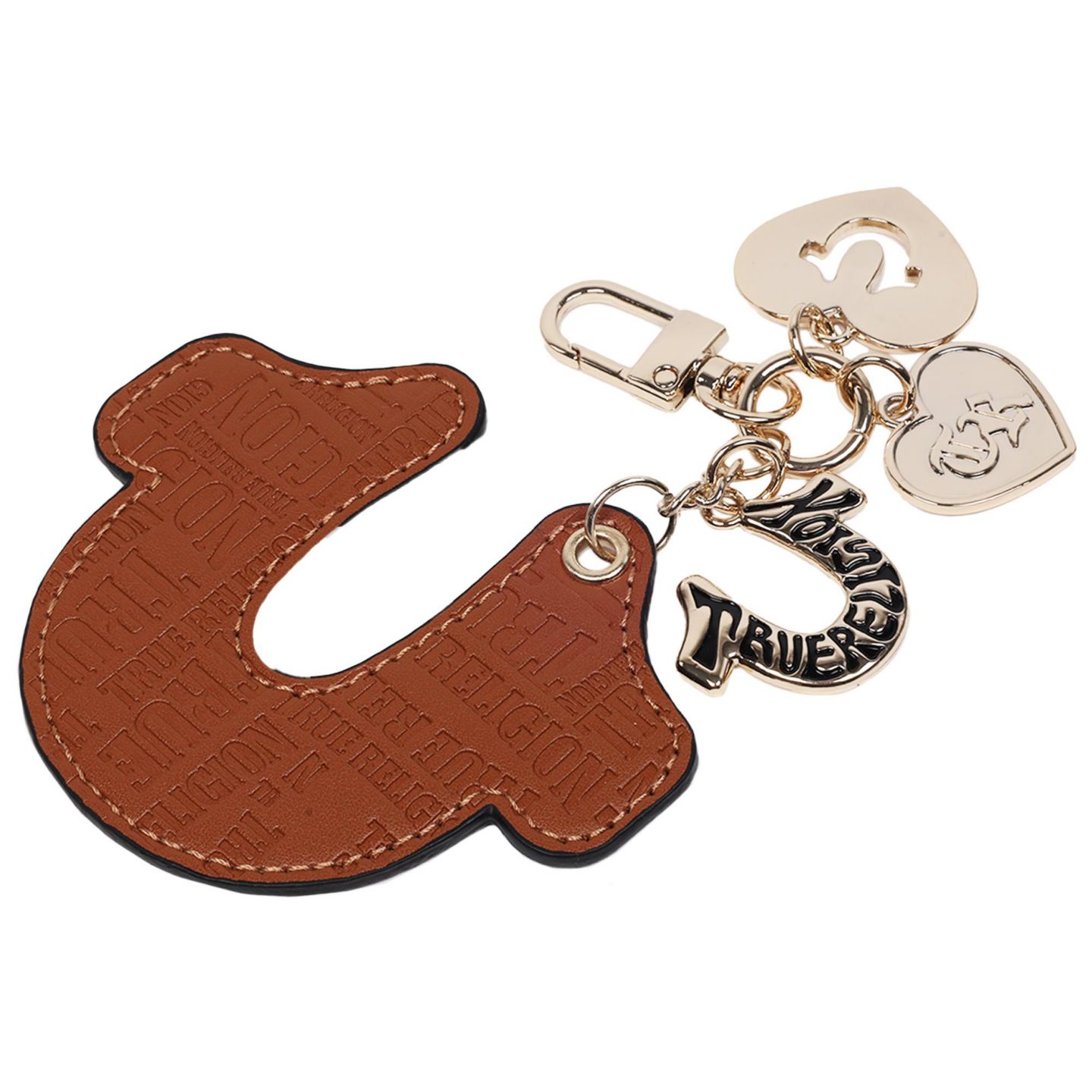 Женский брелок True Religion Embossed Horseshoe Bag Charm, цвет: Коньячный — фото 3