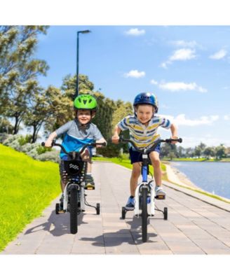 Kids 12 Inch Training Bike with Dual Brakes Adjustable Seat and Basket for Ages 3 to 4