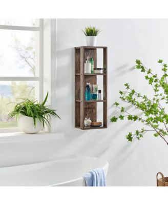 Recife Vertical Three-Tier Cube Wall Shelf