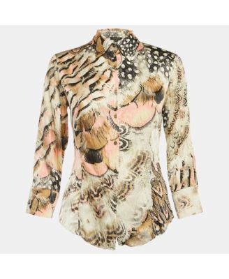 Women's Multicolor Printed Silk Shirt