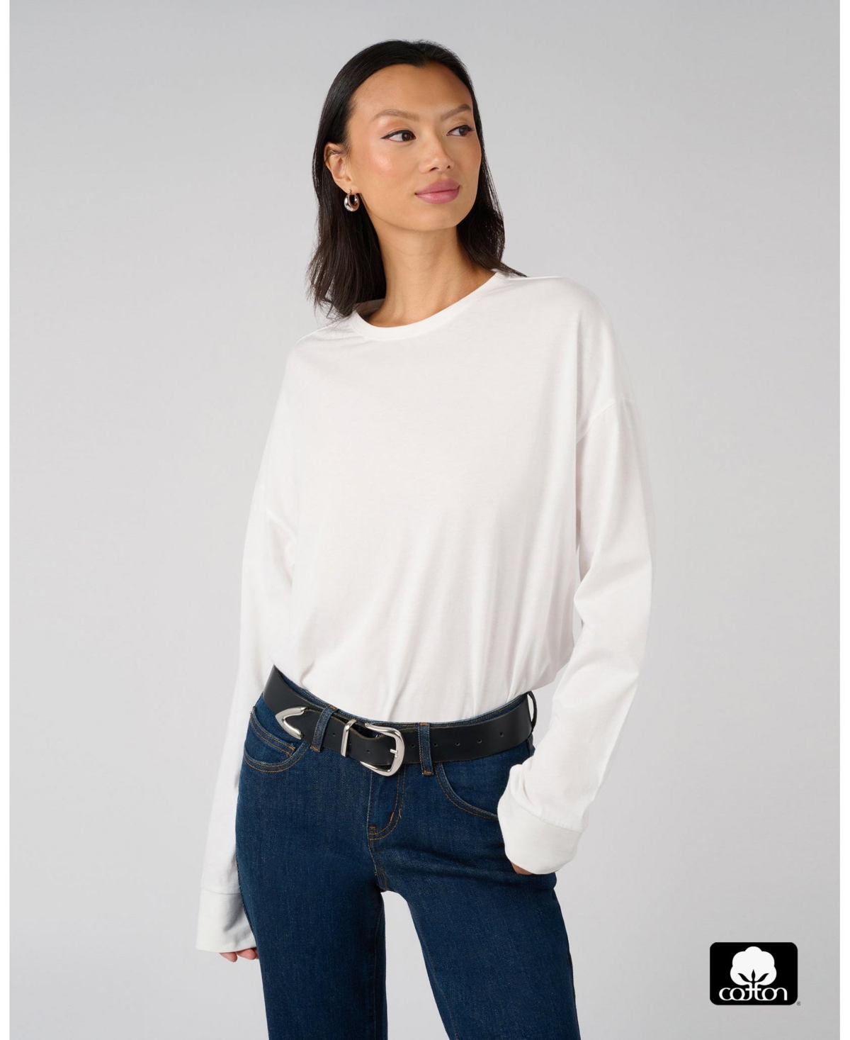 WeWoreWhat Women's Boxy Long Sleeve Tee