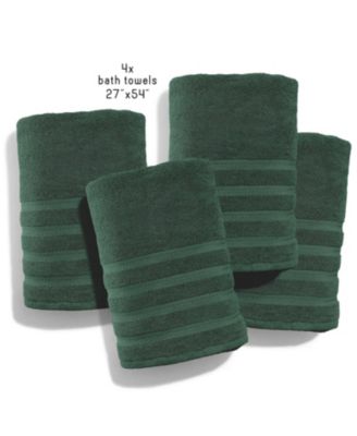 Luxury Soft & Absorbent 100% Ring Spun Cotton Bath Towels for Bathroom, Shower, Spa - 4 Piece Bath Towel Set