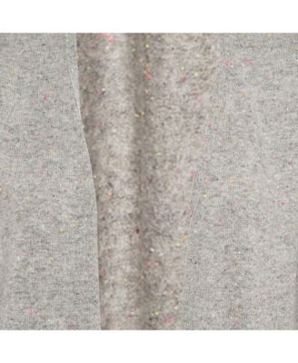 Women's Grey Textured Cashmere Daphnee Cardigan