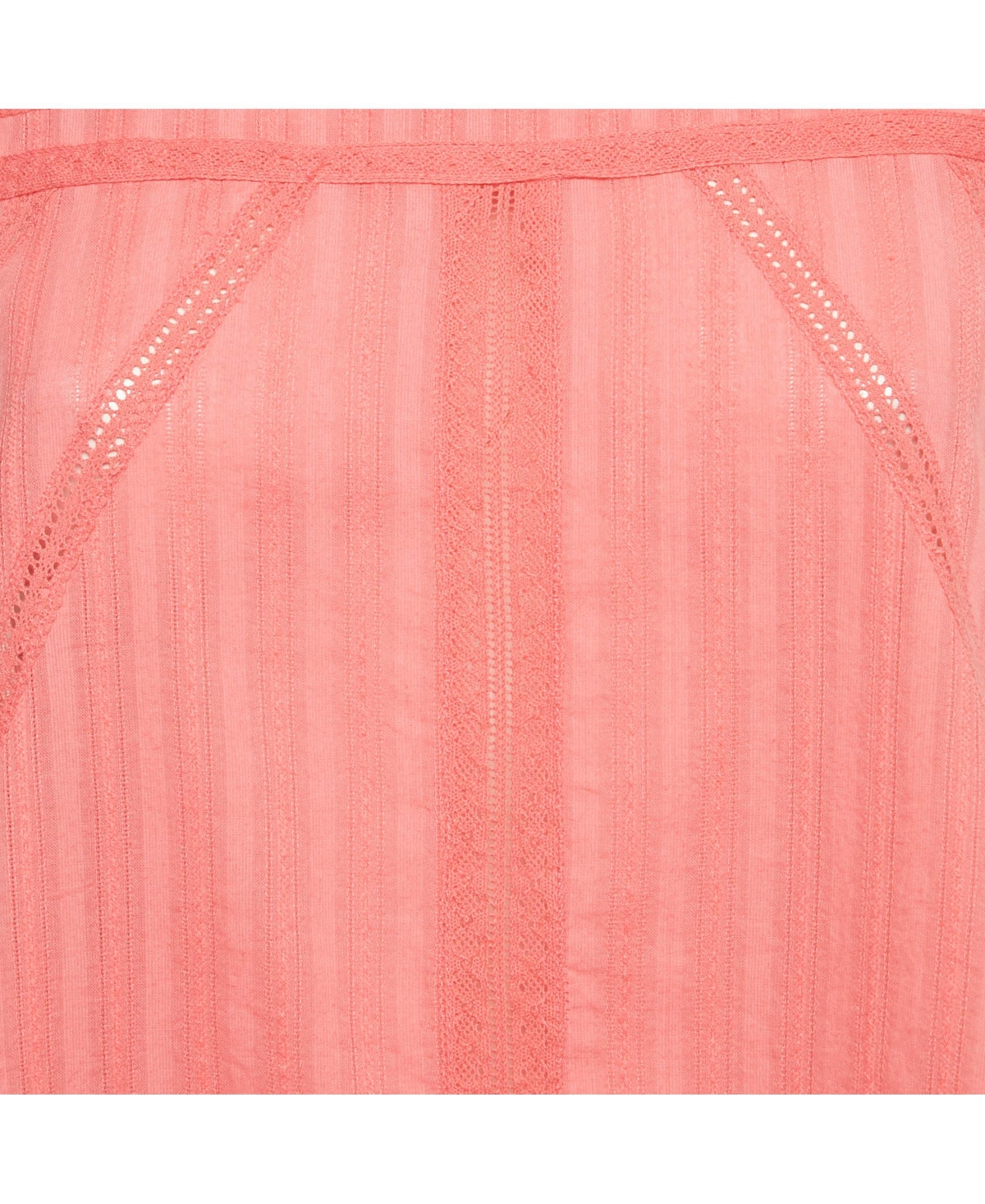 Pre-Owned Zadig & Voltaire Women's Pink Cotton Lace Insert Tani Top