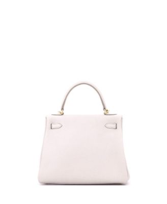Kelly 25 Handbag Light Togo with Gold Hardware