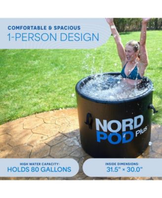 NordPod Plus XL Portable Ice Bath Tub – Cold Plunge Tub for Athletes with All-Weather Lid & Air Pump for Outdoor Use