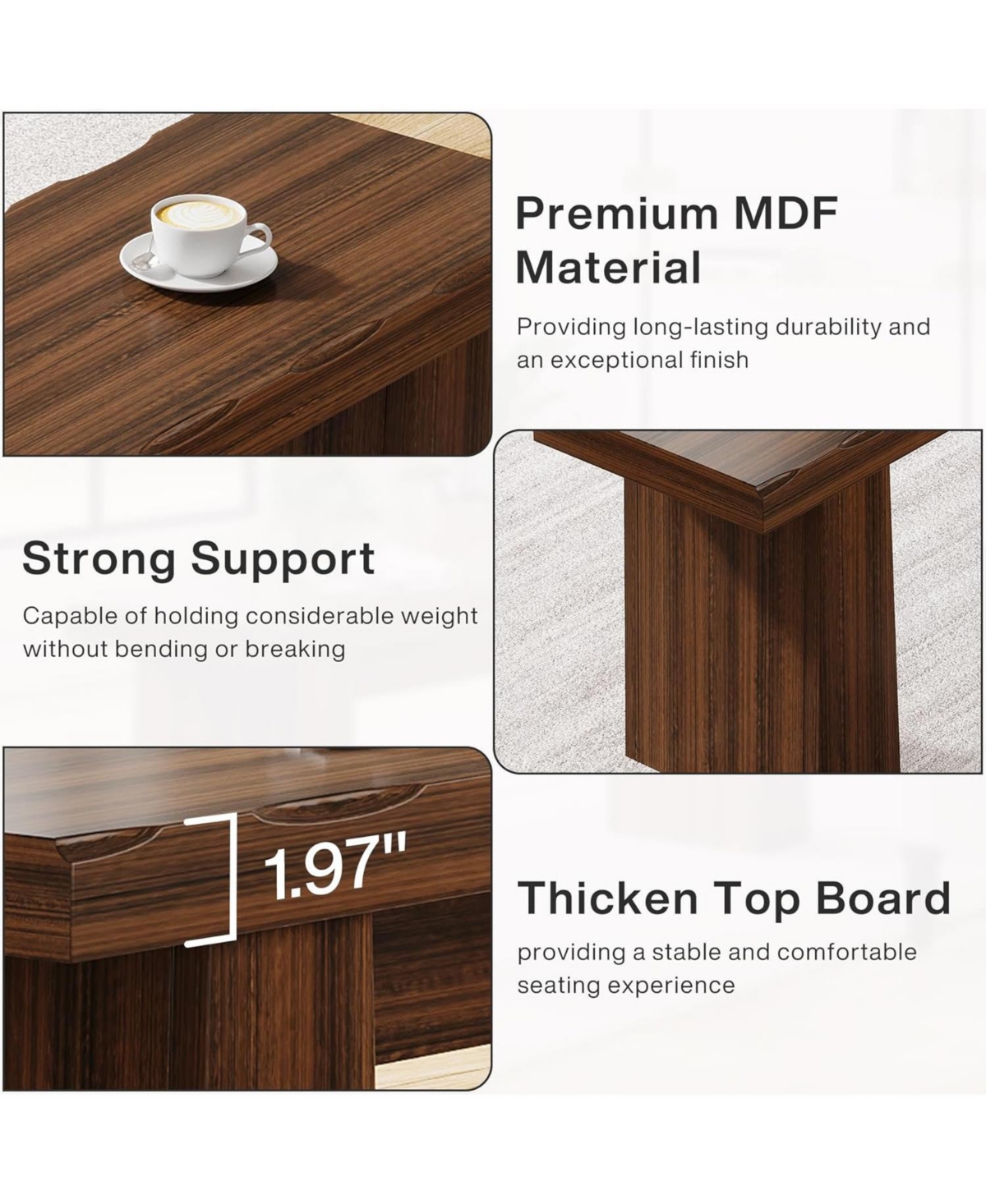 Tribesigns 47-Inch Entryway Bench, Wooden Bench with Sturdy Frame