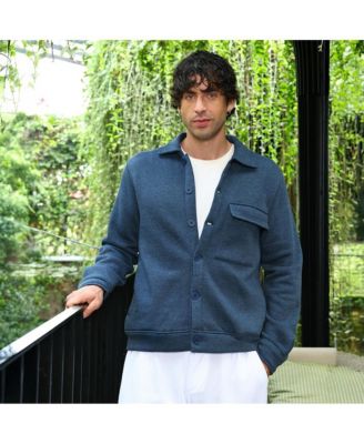 Men's Aegean Blue Utility-Knit Jacket