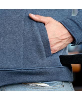 Men's Indigo Blue Panel-Stitch Knit Jacket