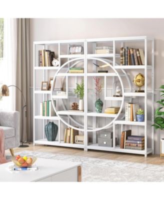 9-Tier Bookshelf, Freestanding Tall Bookshelves Display Shelf Storage Organizer with 9-Open Storage Shelf for Living Room, Bedroom