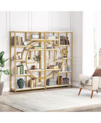 9-Tier Bookshelf, Freestanding Tall Bookshelves Display Shelf Storage Organizer with 9-Open Storage Shelf for Living Room, Bedroom